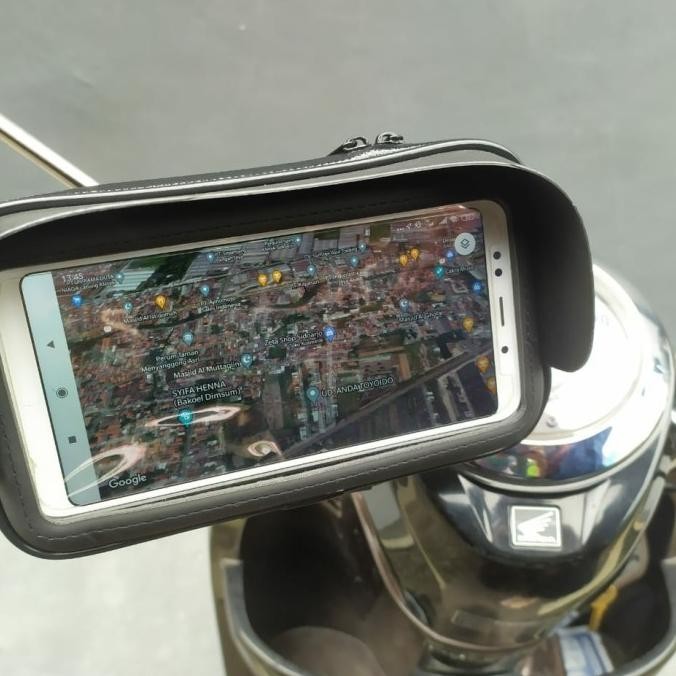 (Expert) Holder HP Waterproof + Kanopi pasang Spion Motor Size XL (7in)