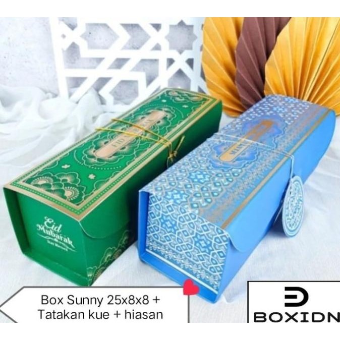 (Expert) Box Lebaran Bolu Gulung Box Cake Roll Idul Fitri Box Lebaran 25x8x8cm