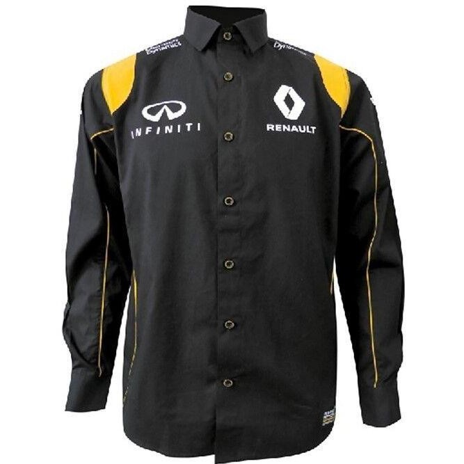Renault F1 Team Long Sleeve Team Shirt. Kemeja Pria Lengan Panjang