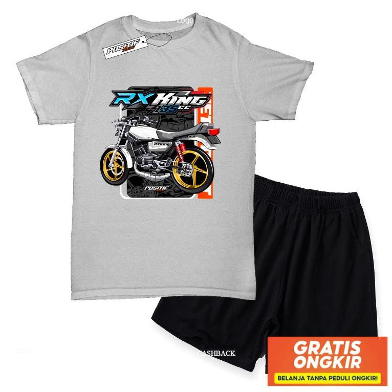 Baju Kaos Anak Setelan Motor Rx King Putih | Positif Merch