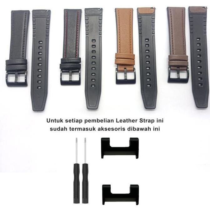 TERMURAH - STRAP TALI JAM AMAZFIT T-REX PRO TREX PRO T-REX LEATHER KULIT RUBBER