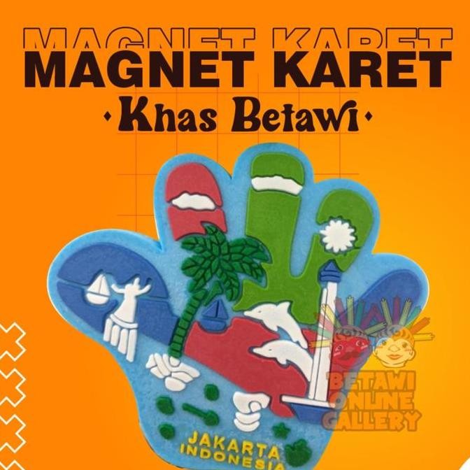 (Expert) Magnet Karet Ondel - Ondel / Hiasan Khas Jakarta / Magnet Kulkas / Magnet Karet Motif Betaw