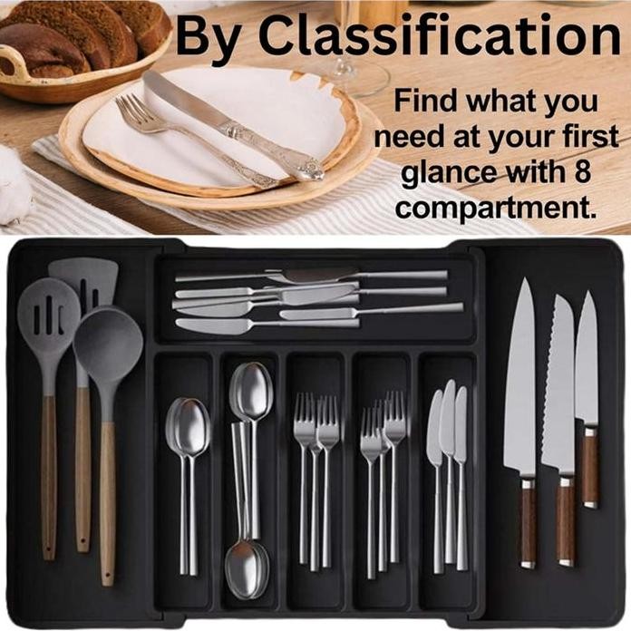 

Terlaris Cod Expandable Cutlery Tray /Box Rak Serbaguna /Laci Penyimpanan Alat Makan /Wadah Peralatan Alat Dapur Makan Masak
