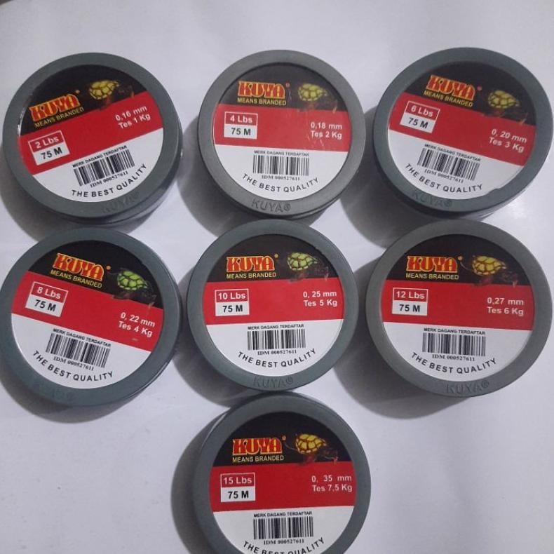 Senar pancing cap kuya asli 75m AST nUg