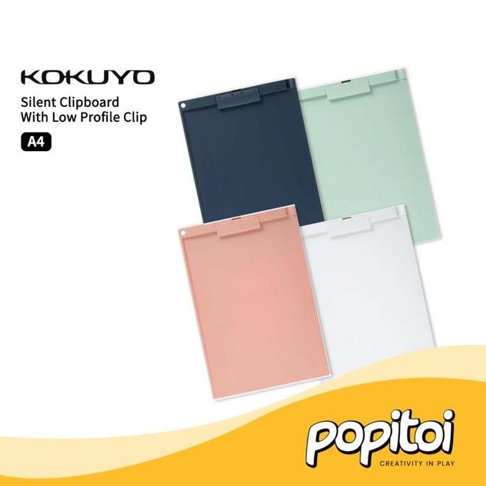 

TERMURAH - Kokuyo Silent Clipboard A4 Portrait Clip Papan Tulis Jalan Dada Ujian