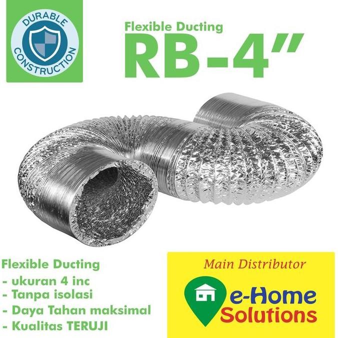 Aluminium Selang Flexible Duct Ducting 4 Inch
