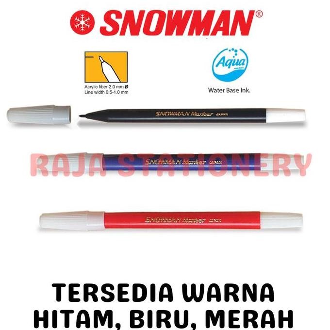 

TERLARIS - SNOWMAN MARKER BLACK BLUE RED SPIDOL SNOWMAN PW-1A PW1A HITAM BIRU MERAH BOX GROSS [144PCS]