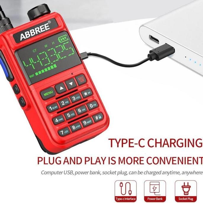 Promo Ht Abree Abbree Ar 518 Walkie Talkie Handy Talky Full Band 8800Mah