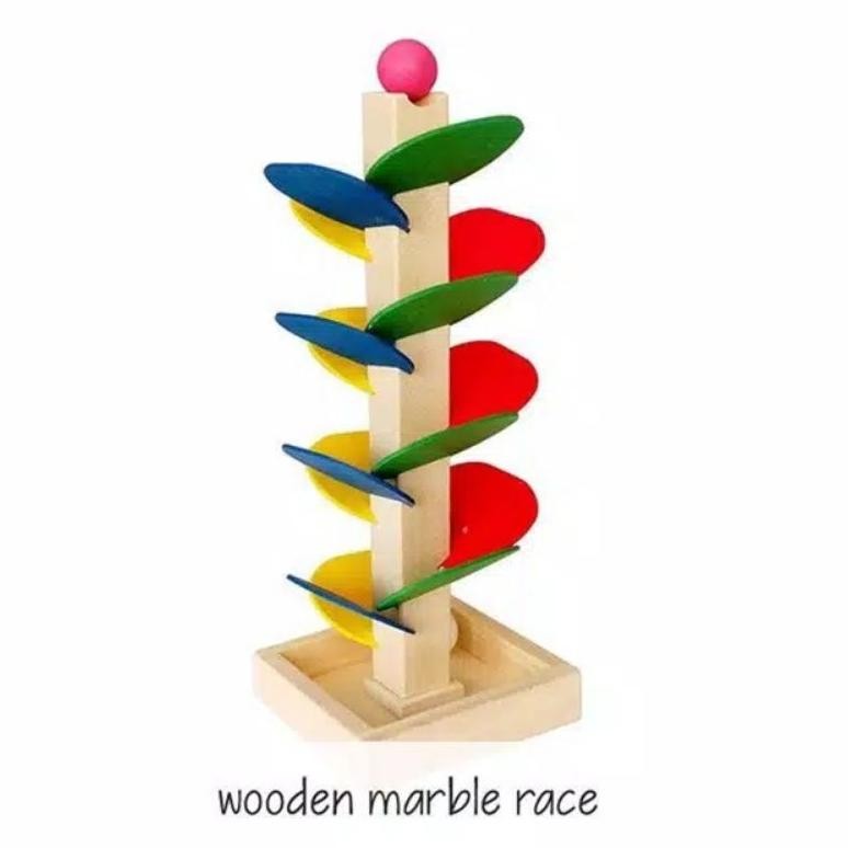 wooden marble r - pohon kayu marble run
