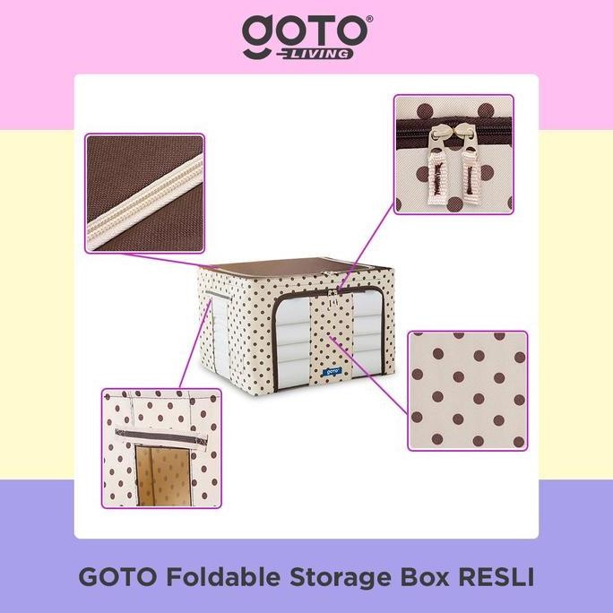 

Terlaris Goto [Cod] Resli Storage Box 66L Double Zipper Frame Baja Large Besar Multifungsi