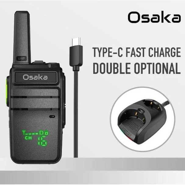 Murah Beli 1 Gratis 1 Ht Osaka A1 Premium Mini Slim Uhf Sepasang Walkie Talkie Osaka A-1 Two Way Rad