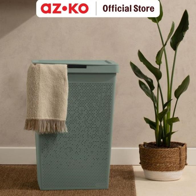 

Terlaris Azko Stora 42.5X35.5X62 Cm Keranjang Laundry - Hijau Terra Tempat Baju Pakaian Kotor Wadah Cucian Laundry Basket Perlengkapan Rumah Tangga