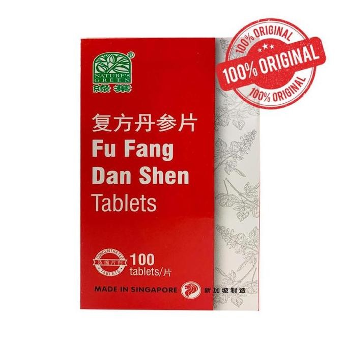 TERMURAH - Fu Fang Dan Shen Pian 100tablets Obat Jantung Kesehatan Jantung Ritme Tidak Teratur Fufan
