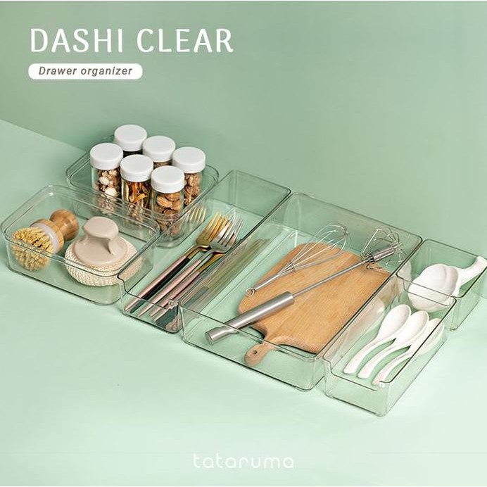 

Terlaris Bundling Dashi Clear - Drawer Organizer Kotak Penyimpanan Sekat Divide