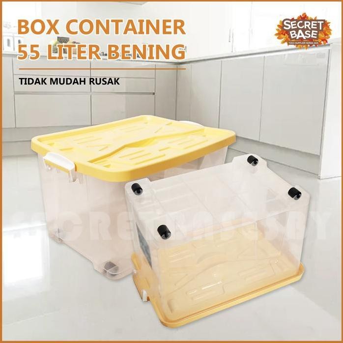 

Terlaris Box Container 55 Liter + Roda - Kontainer Box Plastik / Penyimpanan