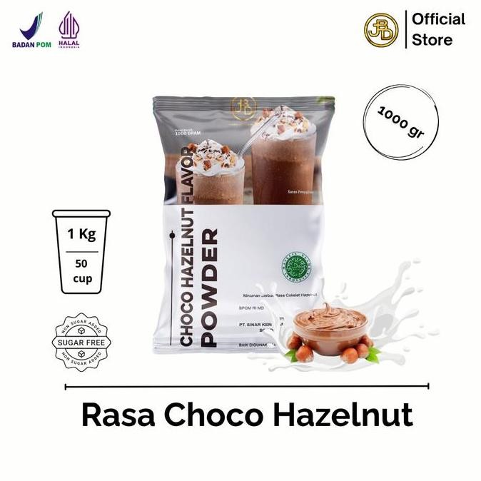 

Bubuk minuman Premium Rasa Choco Hazelnut 1Kg || Jakarta Bubble Drink Powder || Coklat Susu untuk es Cream Cokelat