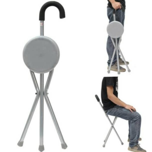 New Tongkat Duduk Tongkat Kursi Chair Sella Tongkat Alat Bantu Jalan Orang Tua Duduk Tongkat Duduk L