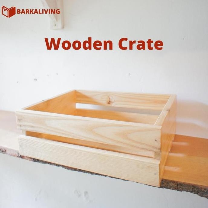 

Terlaris Wooden Crate Kayu Medium Dekorasi Serbaguna Penyimpanan Storage Kayu