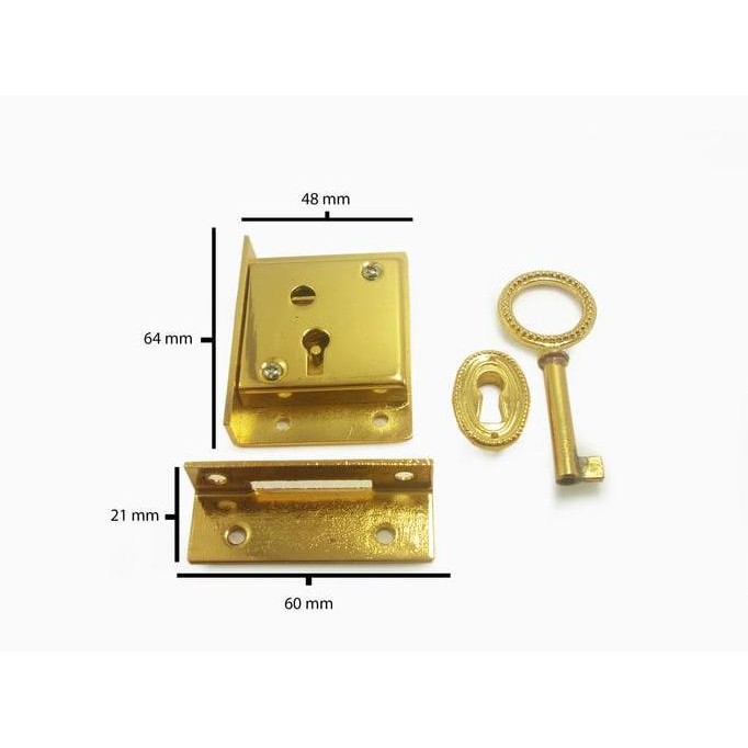 

Terlaris Antique Lock / Kunci Laci / Lemari Antik Y8404 S Samping