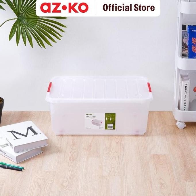 

Terlaris Azko Stora 58X37.5X23.5 Cm Kotak Penyimpanan Dengan Tutup & Roda