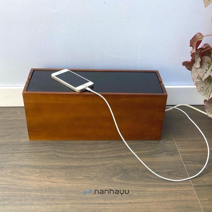 

Terlaris Nanhayu Tutop - Box Pengaman Dan Penutup Stop Kontak Wooden Cable Box Storage
