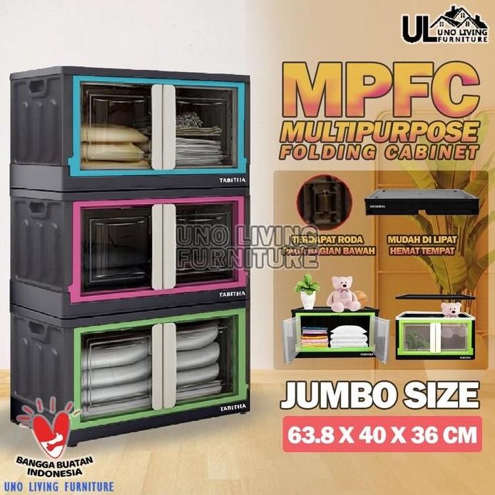 

Terlaris Multipurpose Folding Cabinet Tabitha Mpfc Container Box Jumbo 60L