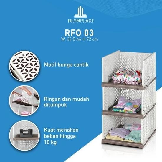 

Terlaris Olymplast Rak Laci Plastik / Penyimpanan Baju / Storage Box Susun