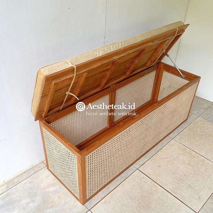 

Terlaris Bench Storage Rotan / Box Keranjang Penyimpanan Kayu Jati Minimalis