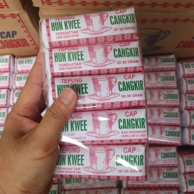 

(Expert) Tepung Hunkwee warna MERAH Cap Cangkir 10 pak x 90 gram