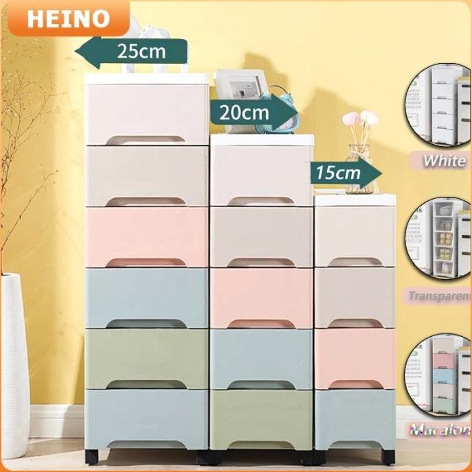 

Terlaris Heino 15/18/25Cm Rak Serbaguna Plastik Lemari Laci Plastik Susun 7 Lem