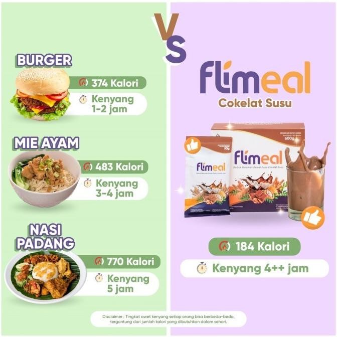 

(Expert) Flimeal by Flimty | 1 Box (isi 12 Sachet) | Makanan Diet Rendah Kalori