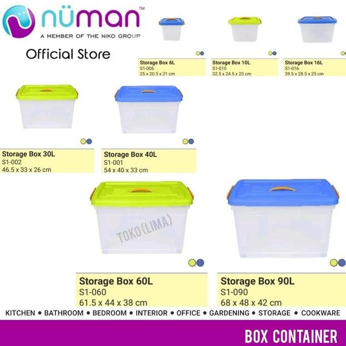 

Terlaris Box Container Numan S1-002 30 Liter Cb 30 L Kontainer Plastik Storage