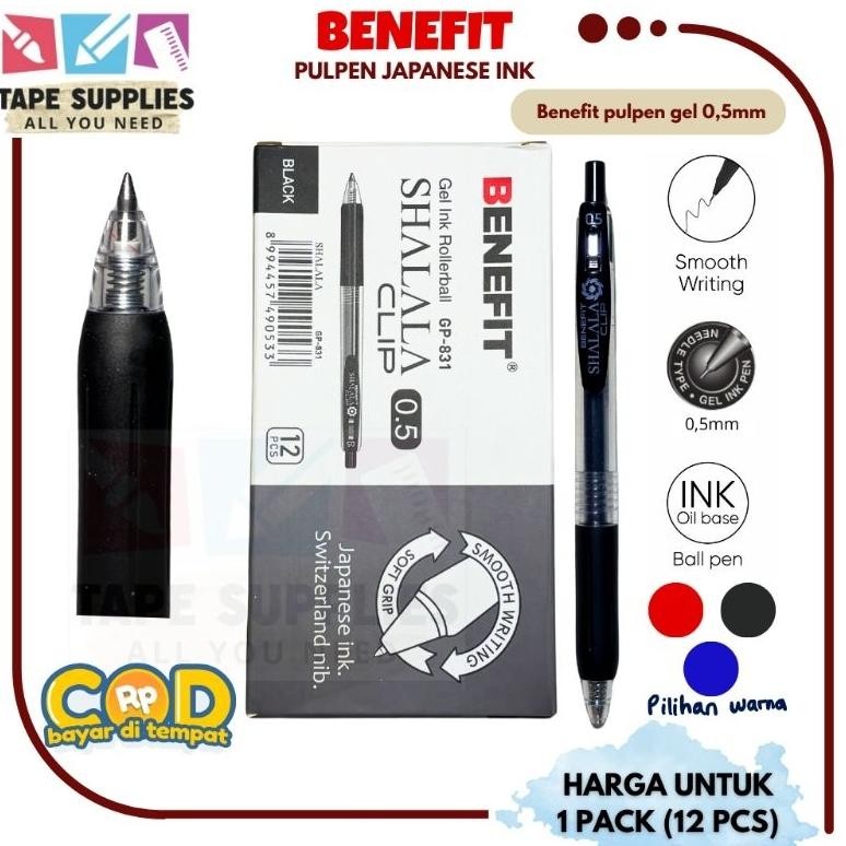 

Pulpen - Gel Pen Benefit Shalala 0.5mm / japanese ink