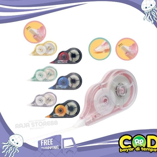 

522 Tipex Kertas Correction Tape Pita Koreksi Joyko Pastel (12 pcs)
