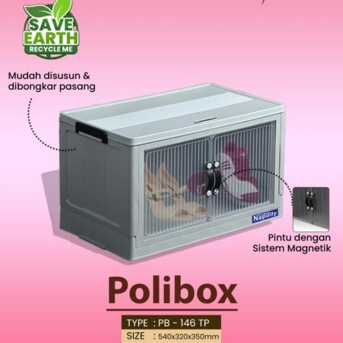 

Terlaris Napolly Polibox 146 Susun 1/Storage Box Lipat Folding Container Box Li