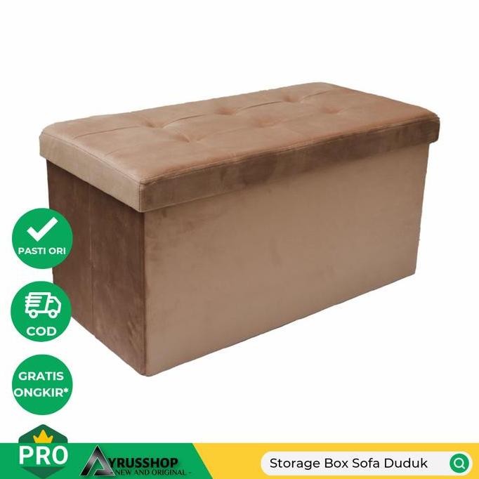 

Terlaris Storage Box Sofa Duduk Kotak Penyimpanan Serbaguna/Stora/Fabric Velvet