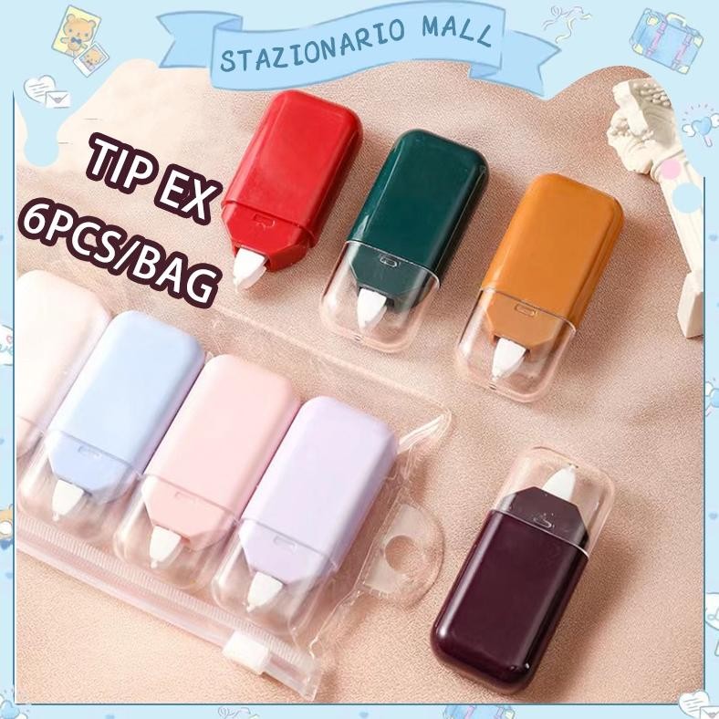 

Correction Tape warna retro,Tip Ex portable siswa berpenampilan tinggi, set pita koreksi macaron berkapasitas besar - Stazionario