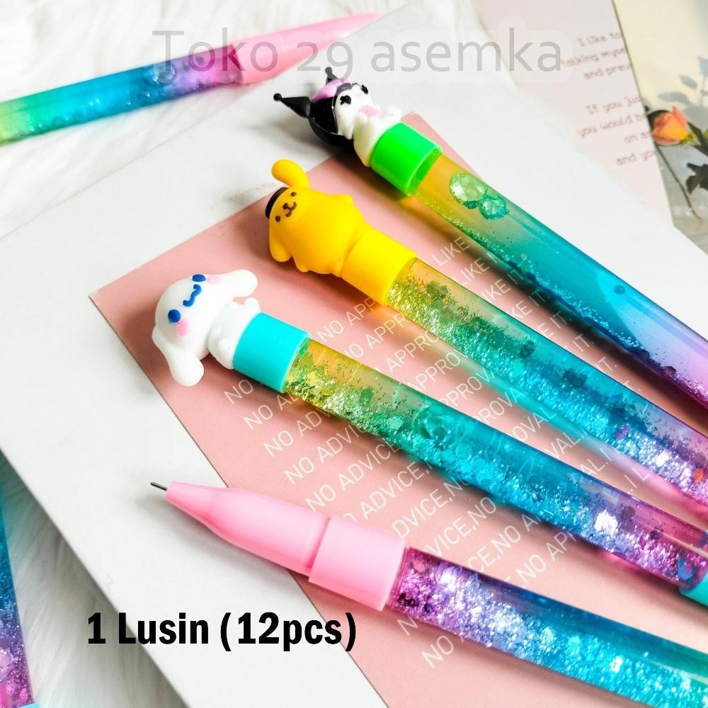 

(12 PCS) SELUSIN PULPEN GLITTER SANRIO PEN PENA BOLPEN BOLPOIN ANAK LUCU ALAT TULIS KANTOR SEKOLAH MURAH TERMURAH COD PULPEN PERLENGKAPAN ALAT TULIS