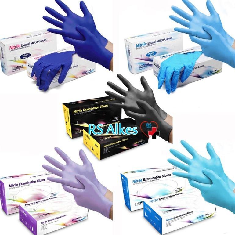 Sarung Tangan Nitrile Sarung Tangan Medis Latex Nitrile isi 100