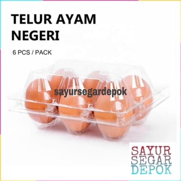 

telur ayam mentah isi 6 pcs / sayur segar / sayur online