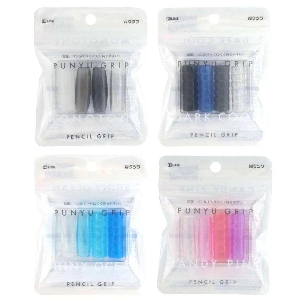

Kutsuwa Punyu Pencil Grip Triangular Circular Elastomer Rubber Grip Handle Untuk Pensil Pulpen