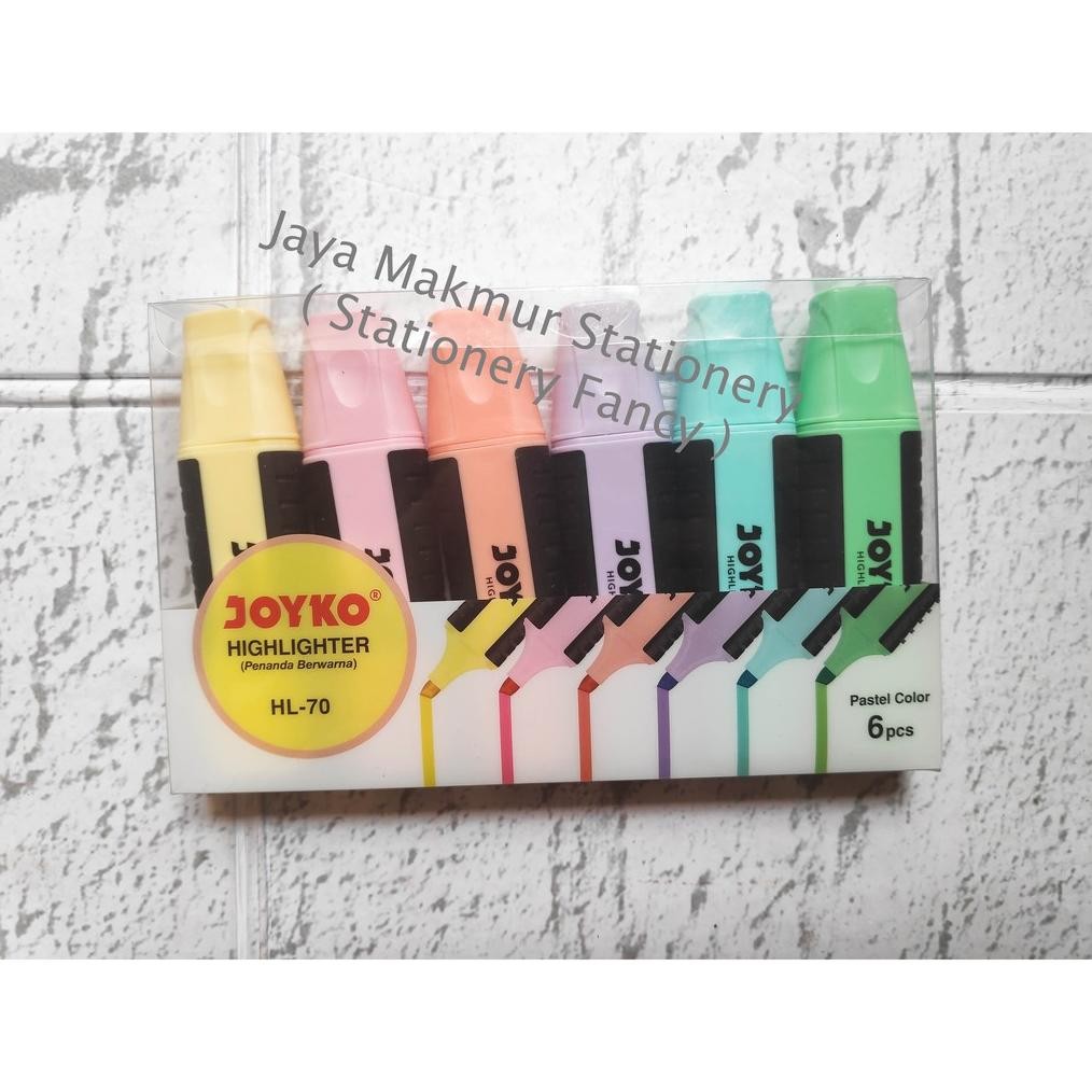 

Highlighter Penanda Bewarna Joyko set 6 warna pastel HL-70