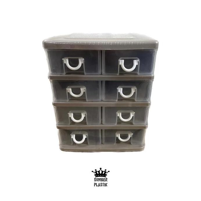 

Terlaris Green Leaf 7906 Laci Mini Container 4 Susun / Rak Cabinet Storage Box / Kotak Penyimpanan Barang Cream