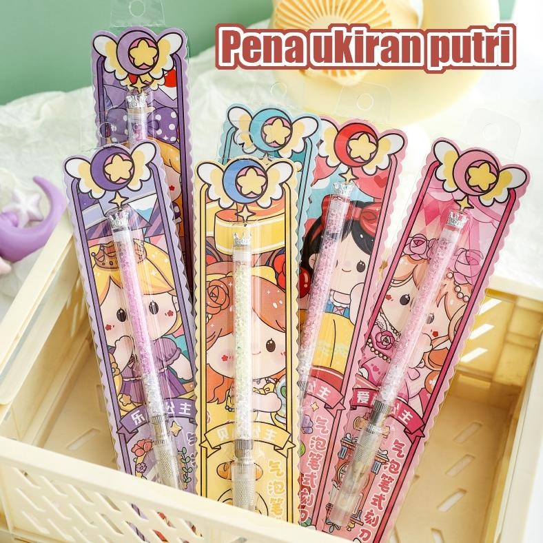 

Pena ukiran putri Pen Cutter Crown Pen Knife Cutter Potong Sticker Memotong kemasan ekspres AST