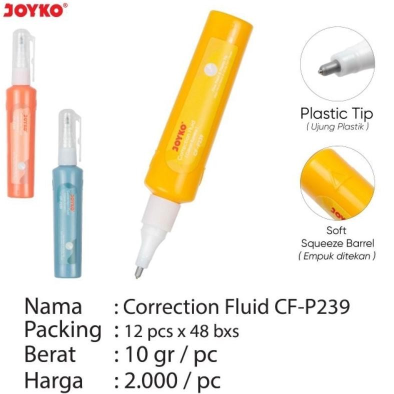 

correction Fluid/Tipe-x Cair Joyko CF-P239 ( 1pak/12pcs )