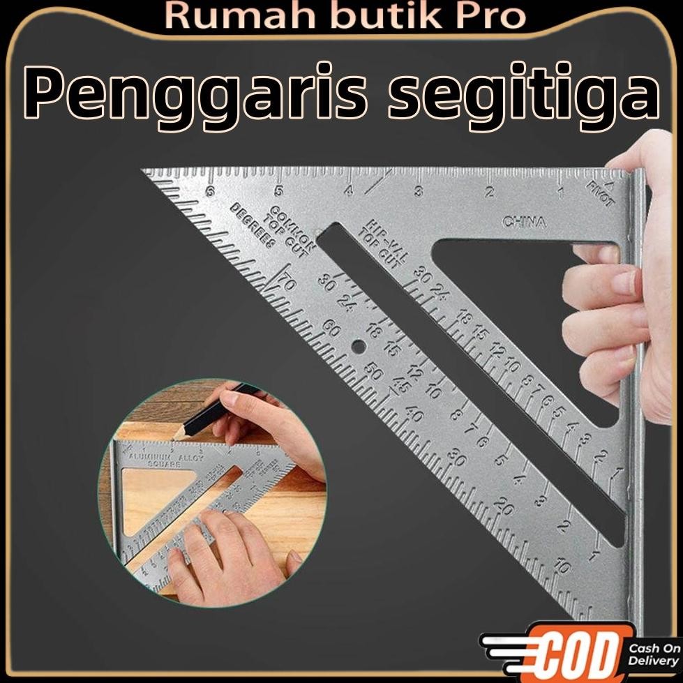 

Penggaris sudut Segitiga penggaris Aluminium Alloy alat pertukangan kayu Measurement Penggaris tukang Ruler AST