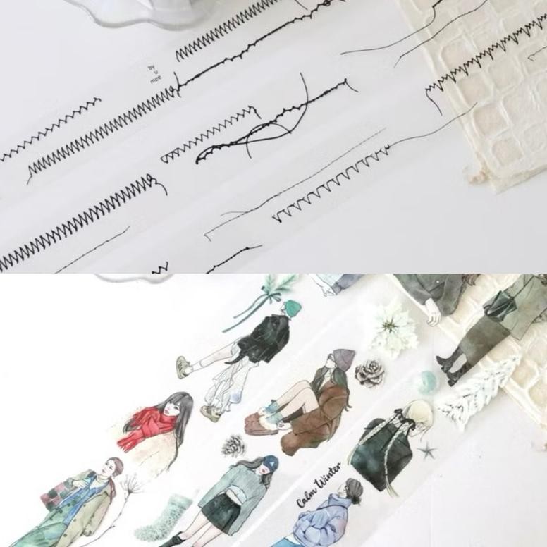 

[Sample per loop] Byumee PET Tape - Stitches . Calm Winter AST