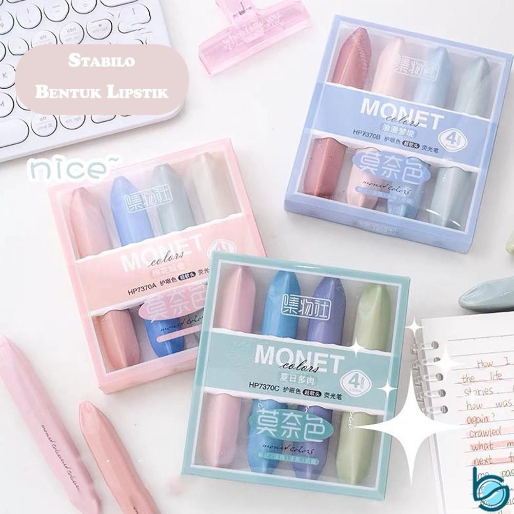 

Stabilo Bentuk Lipstick 4pcs/Box Soft Tip Stabilo/highlighter - Best Stationary