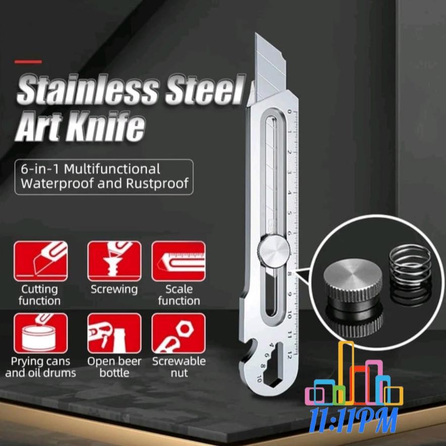 

PISAU CUTTER TAJAM BESAR MULTIFUNGSI BAJA CUTER BESI STAINLESS ANTI KARAT BAHAN TEBAL BAGUS SERBAGUNA AST