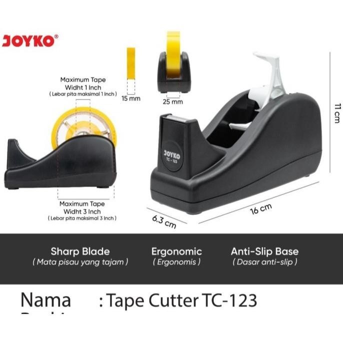 

Tape Cutter Tape Dispenser Dual Core JOYKO TC-123 AST